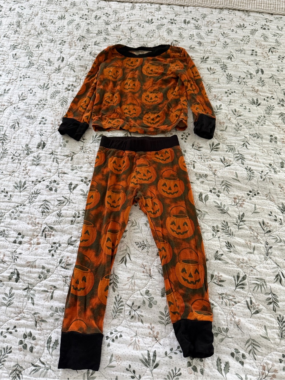 Halloween Pumpkin Bamboo Soft Pajama Set for Baby Toddler 12-18 months